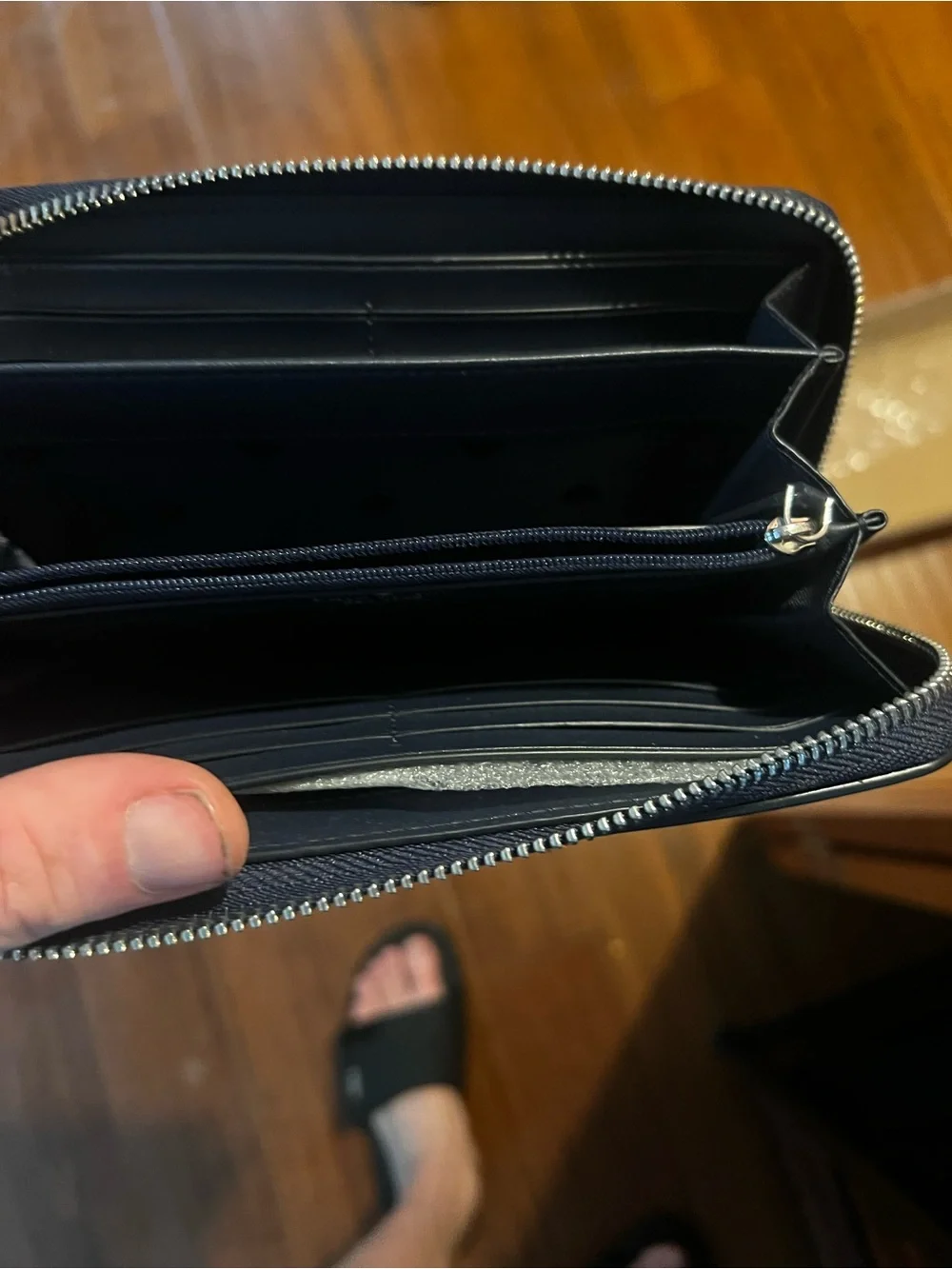 kate spade black zip